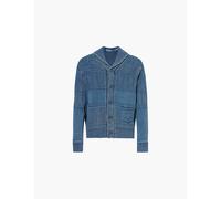 Polo Ralph Lauren Mens Dark Indigo Shawl-lapel Cable-knit Cotton Cardigan S