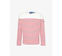 Polo Ralph Lauren Mens Deckwash White/ Red Stripe-pattern Classic-fit Cotton-jersey T-shirt Xxl