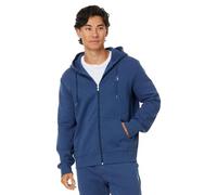 POLO RALPH LAUREN Men's Double-Knit Full-Zip Hoodie, Derby Blue Heather, L