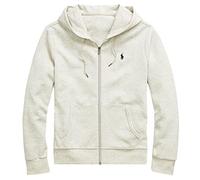 POLO RALPH LAUREN mens Double-knit Full-zip HoodieSweatshirt, Ralph Lauren Grey, M