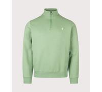 Polo Ralph Lauren Mens Double-Knit Quarter Zip Sweatshirt - Colour: 514 Outback Green - Size: XL