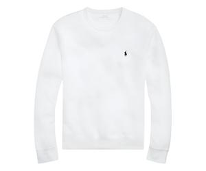 POLO RALPH LAUREN Men's Double Knit Sweatshirt (UK, Alpha, L, Regular, Regular, White)