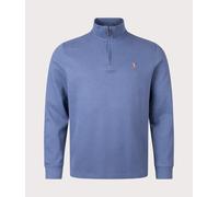 Polo Ralph Lauren Mens Estate-Rib Quarter Zip Knit - Colour: 069 Capri Blue - Size: Medium