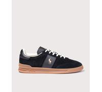 Polo Ralph Lauren Mens Heritage Aera Leather Suede Trainers - Colour: 001 Black - Size: 8 8