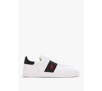 POLO RALPH LAUREN Mens Heritage Aera White & Navy Leather Trainers