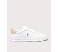 Polo Ralph Lauren for man. 809940762001 Heritage Court II leather shoes white (46), Flat, Laces, Casual