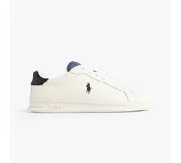 Polo Ralph Lauren Mens Heritage Court II Leather Trainer Off White/Blue - UK 8