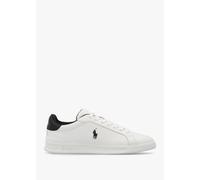 POLO RALPH LAUREN Mens Heritage Court II White & Black Leather Trai
