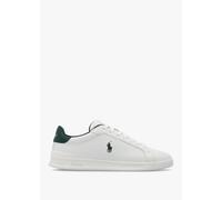 POLO RALPH LAUREN Mens Heritage Court II White & Forest Leather Tra