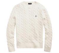 POLO RALPH LAUREN Men's Iconic Cable Knit Cotton Pullover Sweater, Ralph Lauren Cream, Medium