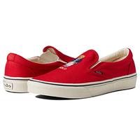 POLO RALPH LAUREN Men's Keaton Polo Canvas Sneaker, Rl2000 Red Bear, 8.5 UK