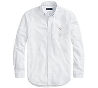POLO RALPH LAUREN Men's Long Sleeve Classic Oxford Shirt, The Basic Blue/White Stripe, XL