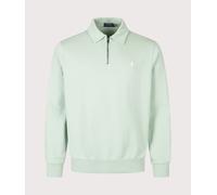 Polo Ralph Lauren Mens Loopback Quarter Zip Sweatshirt - Colour: 004 Celadon - Size: Medium