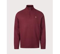 Polo Ralph Lauren Mens Loose Fit Estate-Rib Quarter Zip Knit Jumper - Colour: 509 Classic Wine - Size: XL