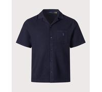 Polo Ralph Lauren Mens Loose Fit Mesh Knit Cotton Short Sleeve Shirt - Colour: 001 Navy Heather - Size: Large