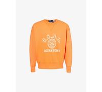 Polo Ralph Lauren Mens May Orange Vintage Logo Text-print Cotton-blend Jersey Sweatshirt Xxl