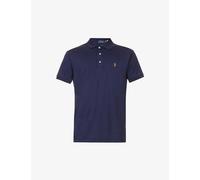 Polo Ralph Lauren Mens Navy Blue French Logo-embroidered Cotton-jersey Shirt Xxl