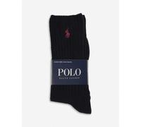Polo Ralph Lauren Mens Navy Ribbed Cotton-blend Socks 1 Size