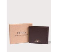 Polo Ralph Lauren Mens Pebbled Leather Billfold Wallet - Colour: 002 Dark Brown - Size: One Size