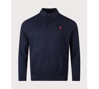 Polo Ralph Lauren Mens Polo Collar Knit Jumper - Colour: 001 Hunter Navy - Size: Medium Medium