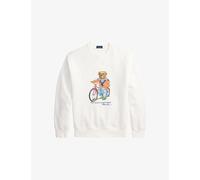 Polo Ralph Lauren Mens Polo Ralph Lauren Bike Polo Bear Printed Cotton-Blend Sweatshirt White- Summer Bear M