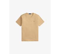 Polo Ralph Lauren Mens Polo Ralph Lauren Logo-Embroidered Custom Slim-Fit Cotton-Jersey T-Shirt Camel L
