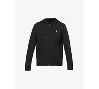 Polo Ralph Lauren Mens Polo Ralph Lauren Long-Sleeved Double-Knit Relaxed-Fit Jersey Hoody Polo Black 2XL