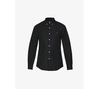 Poplin Button-Down Shirt with Custom Fit- male- Polo Ralph Lauren- Casual Shirts- Black- L- Shirts L