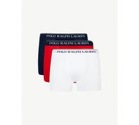 Polo Ralph Lauren Mens Polo Ralph Lauren Pack Of Three Slim-Fit Stretch Cotton Trunks White/Red/Blue XL