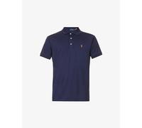 Polo Ralph Lauren Mens Polo Ralph Lauren Short-Sleeved Logo-Embroidered Custom Slim-Fit Cotton-Jersey Polo Shirt French Navy S
