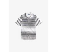 Polo Ralph Lauren Mens Polo Ralph Lauren Stripe Pointelle Woven Shirt Pale Cream/Newport Navy XL
