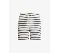 Polo Ralph Lauren Mens Polo Ralph Lauren Text Stripe Woven Shorts Pale Cream/Newport Navy M