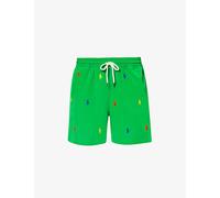Polo Ralph Lauren Mens Preppy Green Traveller Logo-embroidered Stretch Recycled-polyester Swim Shorts Xxl