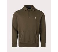 Polo Ralph Lauren Mens Quarter Zip Loopback Terry Sweatshirt - Colour: 010 Dark Loden - Size: XL