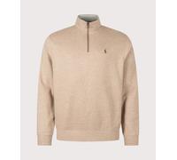 Polo Ralph Lauren Mens Quarter Zip Sweatshirt - Colour: 502 Warm Brown Heather - Size: Small