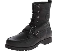 POLO RALPH LAUREN Men's Ranger Fashion Boot, Black Pull Up Grain Leather, 9 UK