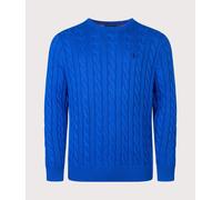 Polo Ralph Lauren Mens Regular Fit Cable Knit Cotton Jumper - Colour: 544 New Iris Blue - Size: Medium