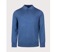 Polo Ralph Lauren Mens Regular Fit Knitted Long Sleeve Polo Shirt - Colour: 500 Clarity Blue Heather - Size: Medium