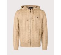 Polo Ralph Lauren Mens Regular Fit Zip Through Cable Knit - Colour: 001 Camel Melange - Size: Medium