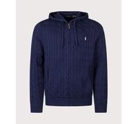 Polo Ralph Lauren Mens Regular Fit Zip Through Cable Knit - Colour: 002 Bright Navy - Size: Large