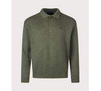 Polo Ralph Lauren Mens Relaxed Fit Knitted Cotton Jumper - Colour: 001 Olive Shrub Heather - Size: Large