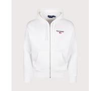 Polo Ralph Lauren Mens Relaxed Fit Polo Sport Flag Logo Hoodie - Colour: 003 White/Cruise Navy - Size: XL