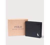 Polo Ralph Lauren Mens Saffiano Leather Billfold Wallet - Colour: 003 Black/Silver - Size: One Size