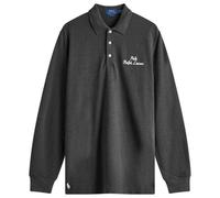 Polo Ralph Lauren Men's Script Logo Long Sleeve Polo Black Marl Heather
