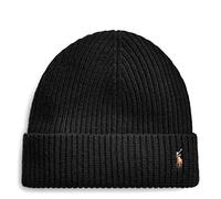 Polo Ralph Lauren Men's Signature Cuff Hat, Black, One Size