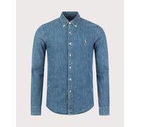 Slim-fit single-cuff denim shirt