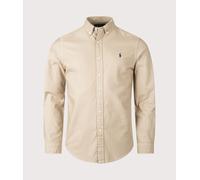 Polo Ralph Lauren Mens Slim Fit Garment-Dyed Oxford Shirt - Colour: 005 Surrey Tan - Size: Large