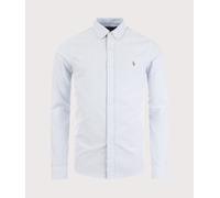 Striped Oxford Cotton Shirt in Slim Fit white/blue