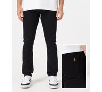 Polo Ralph Lauren Mens Hdn Black Logo-embroidered Slim-leg Stretch-denim Jeans 36/32