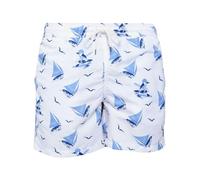Polo Ralph Lauren Men's Stretch Poly Traveler 6" Swim Trunks, Sailing White, Large